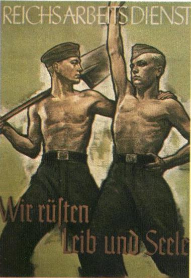 Työpalvelu aseistaa nuoren natsin ruumiin ja sielun.